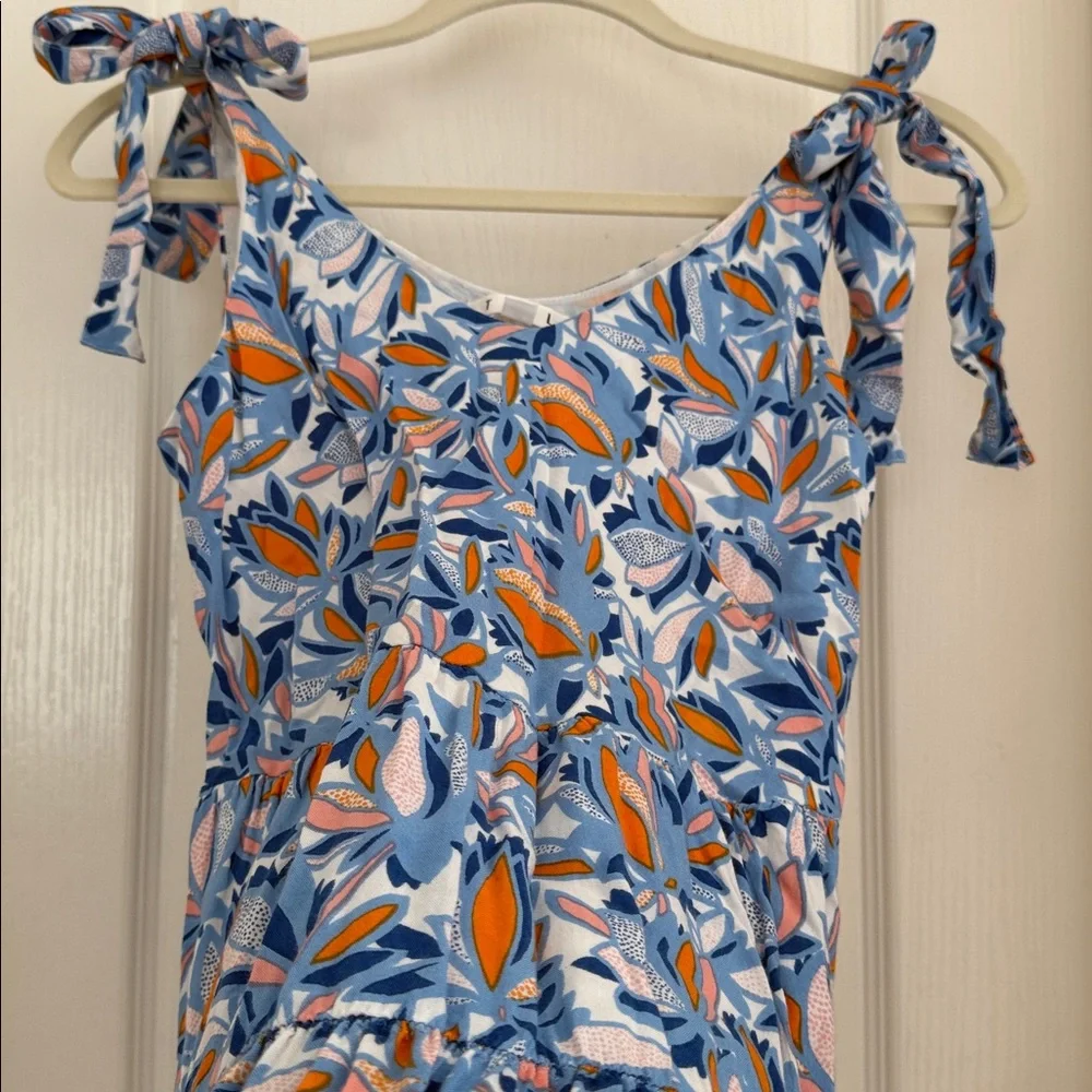THML Blue and Orange Floral Dress - Picture 8 of 11